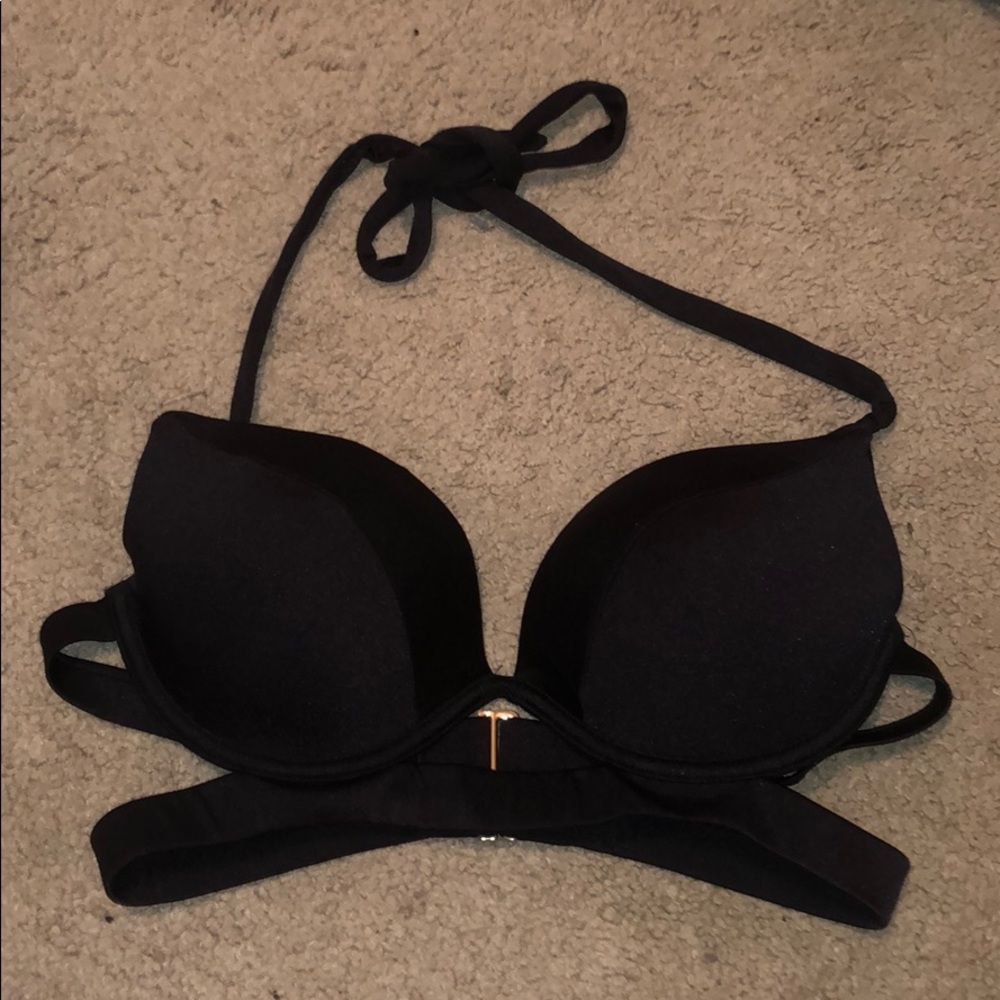 Black push up bikini top